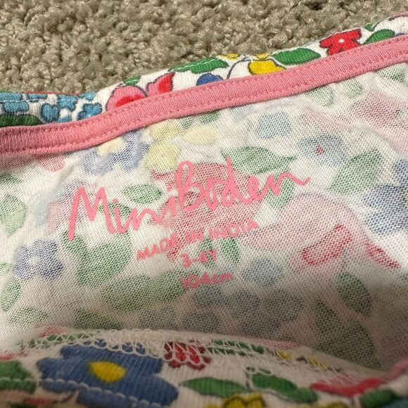 Mini Boden Girls 100% Cotton Cute Floral Ice Cream Short Sleeve Dress, Size 3-4Y - Picture 4 of 7